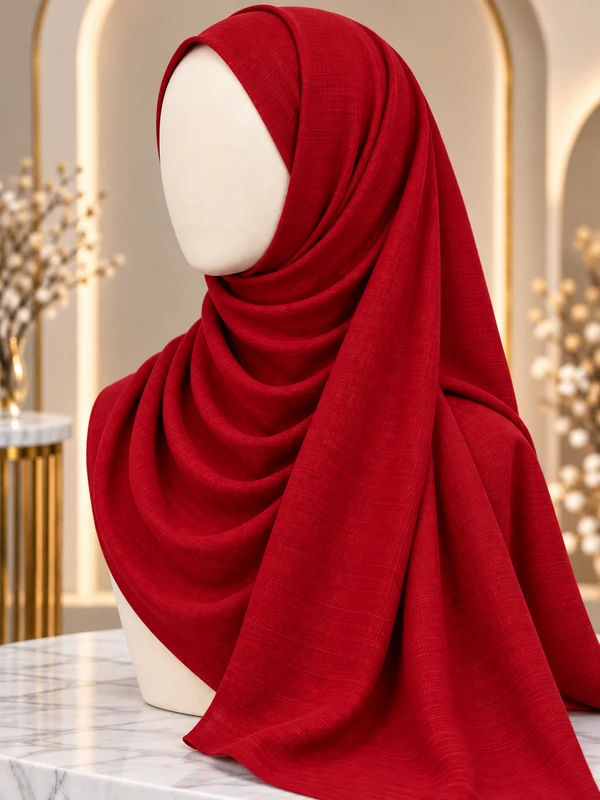 Classic Red Premium Turkish Hijab